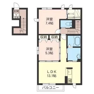 アリュールI【2階】の間取り