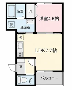STcourt黒原城内町【2階】の間取り