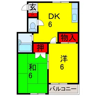 パステル五井【2階】の間取り