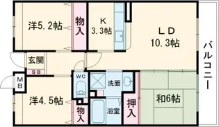 ファミール北山【2階】の間取り