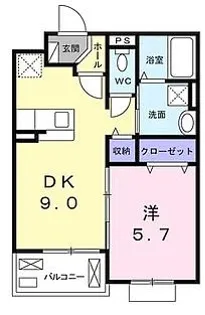 グランソレイユ楠葉III【1階】の間取り