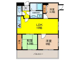 翡翠マンション【7階】の間取り