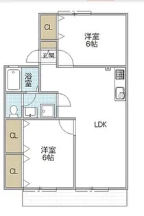 セジュール日高 A棟【1階】の間取り