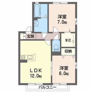 ウィルモア【1階】の間取り