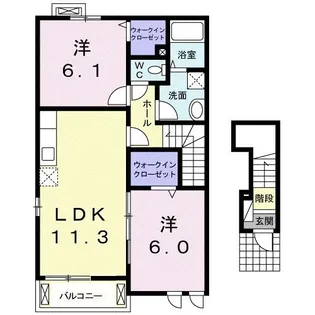 サンリット・コルソ A棟【2階】の間取り
