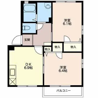 パークハウスこざくら【2階】の間取り