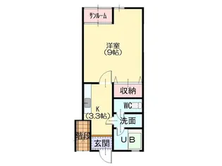 マスターズ上安原【1階】の間取り