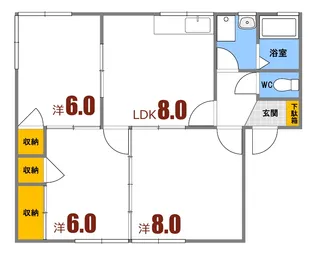 グレイスカンドウ【1階】の間取り