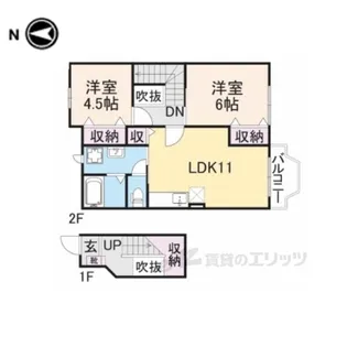 アーバン縄手C【2階】の間取り