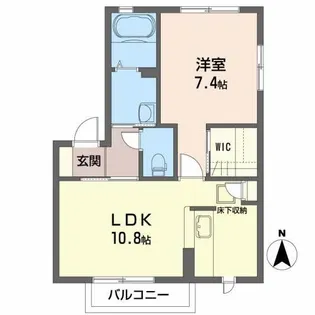 シャーメゾン栗生II【1階】の間取り