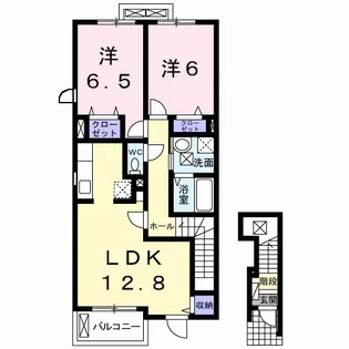 イジュ ヴィア【2階】の間取り