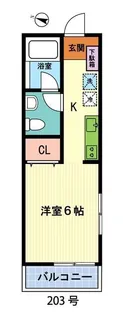 レジデンスK・G・J【2階】の間取り