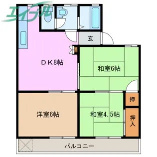 ノーブル山内B棟【1階】の間取り