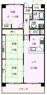 パークサイドフジ【7階】の間取り