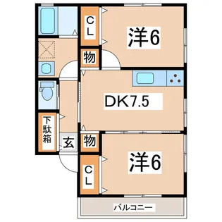 エフォートクリスタル香久池【1階】の間取り