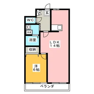シャンティービル【2階】の間取り
