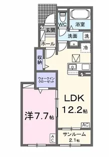 サニーハウス【1階】の間取り