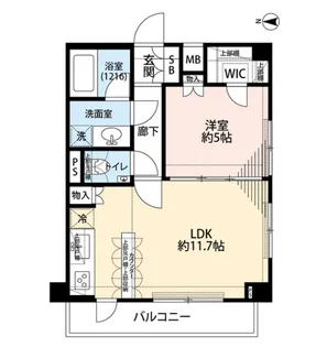 プレール・ドゥーク中野坂上【4階】の間取り
