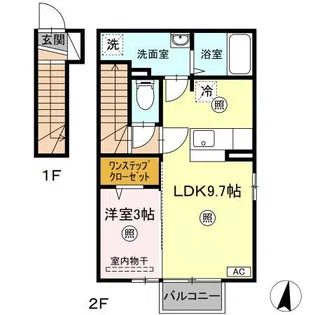 Tールーム中角 I【2階】の間取り