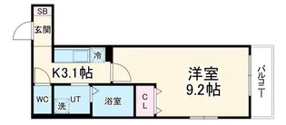 スブルース・ヴィラ【3階】の間取り