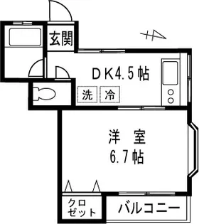 プレジールK【3階】の間取り