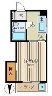 コーポ勝田【1階】の間取り