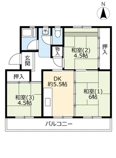 UR桃山南【1階】の間取り
