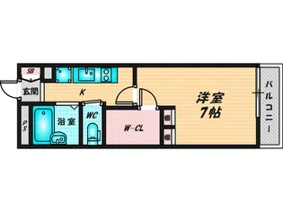 レオパレスきずり【1階】の間取り