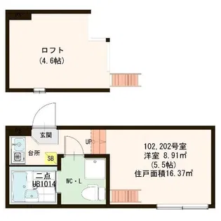 フォーシーズンズ町屋【1階】の間取り