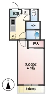ヨコミゾハイム【1階】の間取り