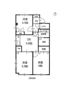 サンドエル大泉学園【1階】の間取り