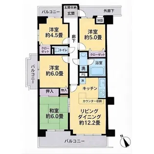 シティコープ本陣通【3階】の間取り