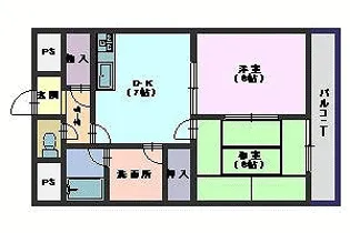 プランドール桜ヶ丘【2階】の間取り