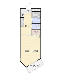 ルームパラスト【1階】の間取り