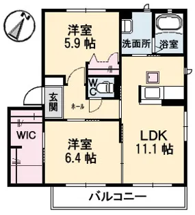 アド・グランデ II棟【1階】の間取り