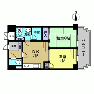 シャルマン318【5階】の間取り