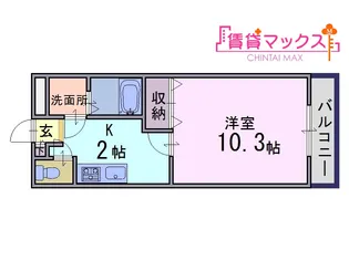 奈良県橿原市北妙法寺町【アパート】の間取り
