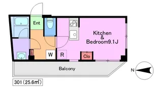 メゾンソレイユ【3階】の間取り
