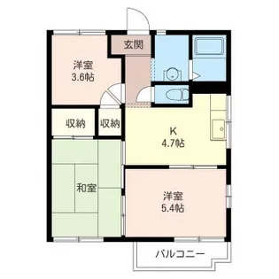 コーポ影取III【2階】の間取り
