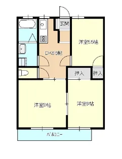 コーポカシムラA【1階】の間取り