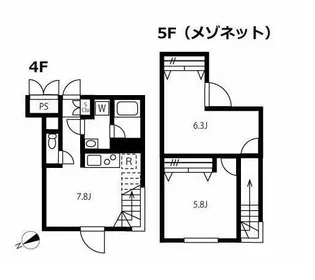 リーガランド恵比寿【5階】の間取り