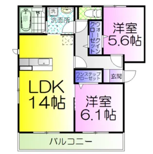 フルーレ・咲【2階】の間取り