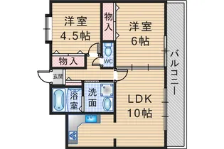 ルグラン服部【6階】の間取り