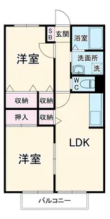 メゾン小土ヶ丘 B【2階】の間取り