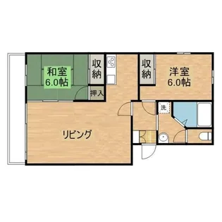 グリーン白鳥【2階】の間取り