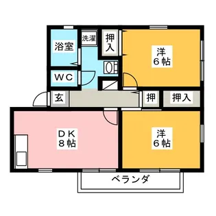 エル川手III【1階】の間取り