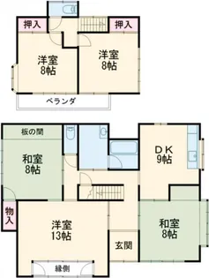 栃木県鹿沼市樅山町【一戸建】の間取り