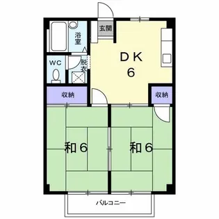 シティハイツ笹野【2階】の間取り