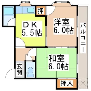 NAGOMIハイツ【2階】の間取り
