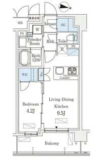 STANDZ新大阪【4階】の間取り